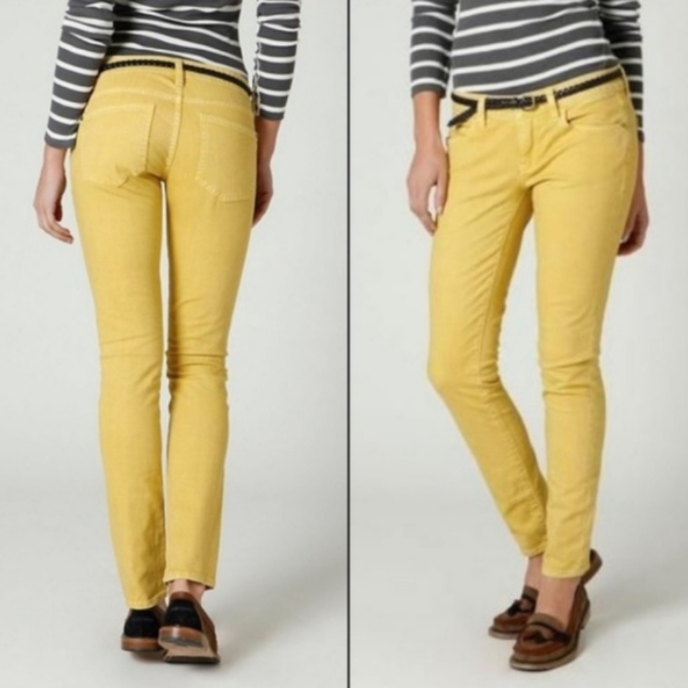 Pilcro & the Letterpress Stet Fit Yellow Jeans 24